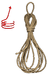 Opgeschoten touw